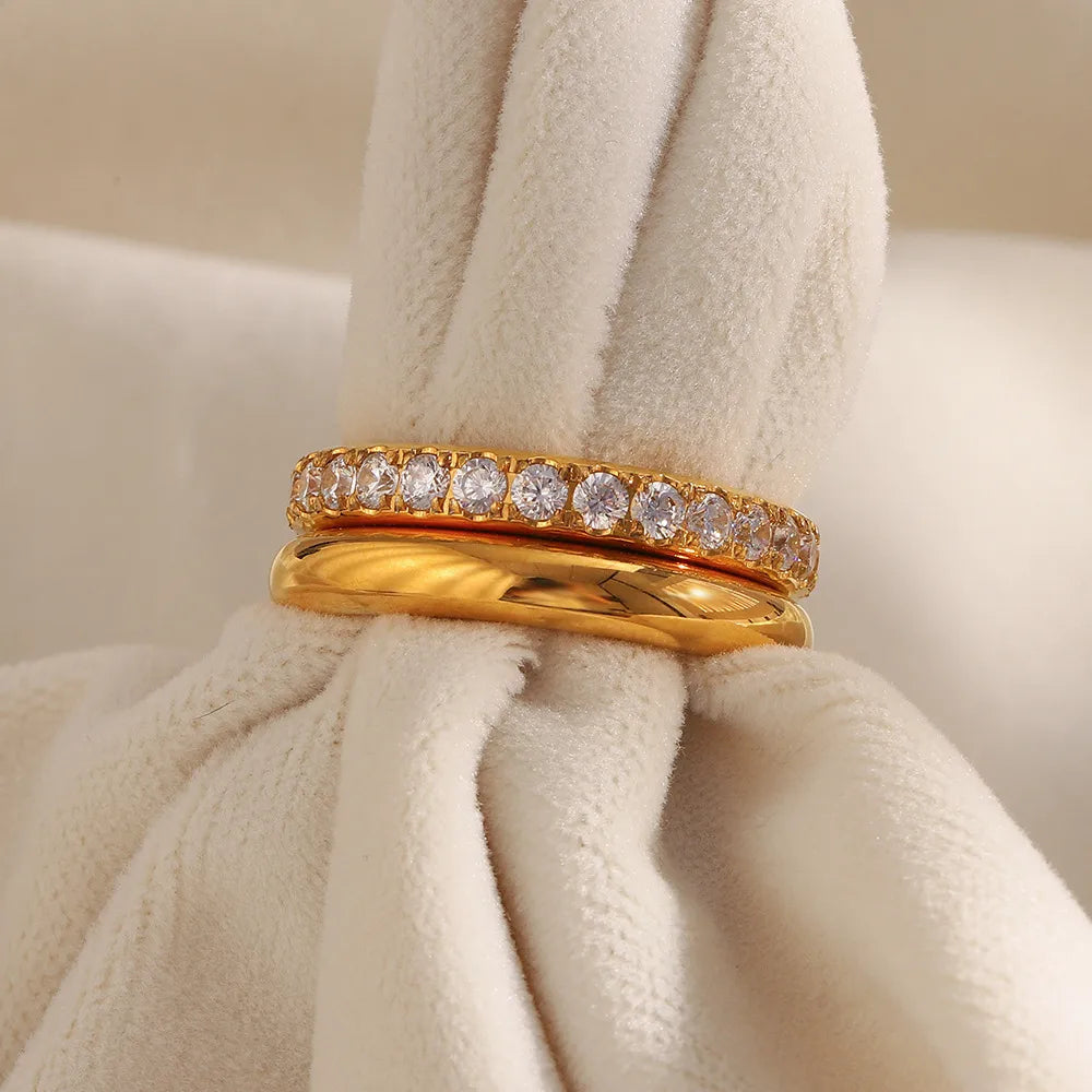Gold plated Loop Ring