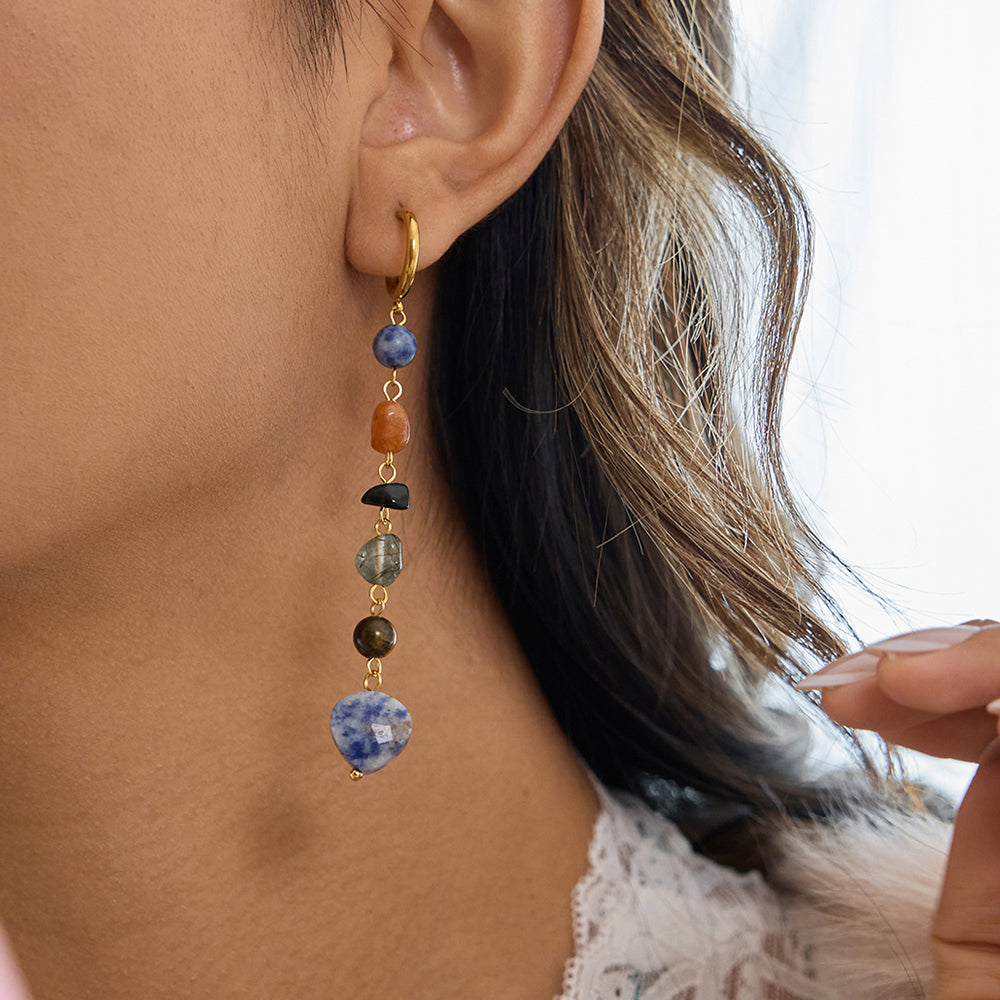 Gemstone Drop Earrings