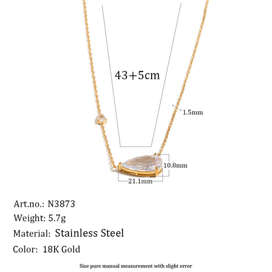Crystal Teardrop Necklace