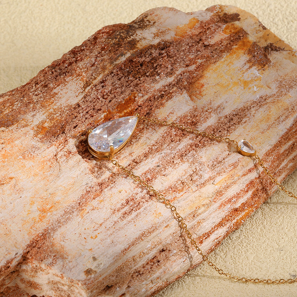 Crystal Teardrop Necklace