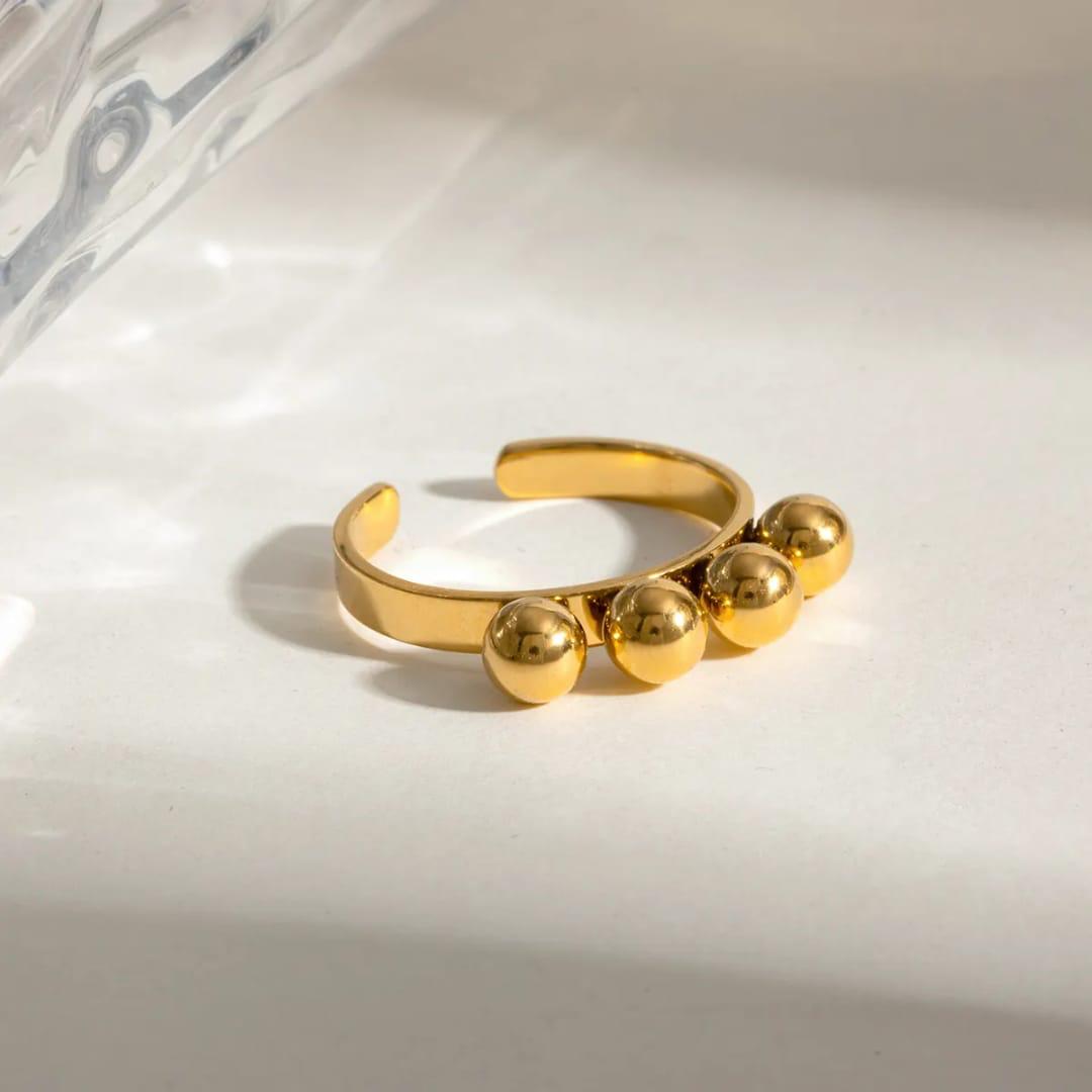 Golden bead Ring