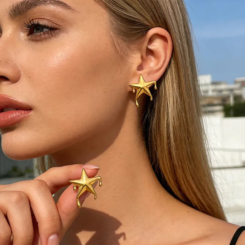 Nova Drip Star Stud Earrings