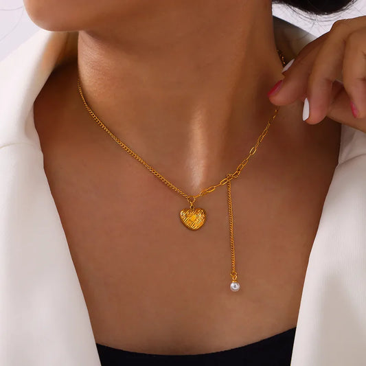 Golden Promise Heart Necklace