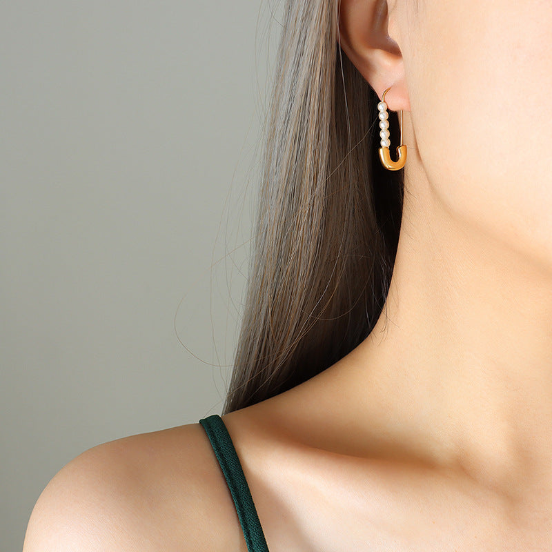 Pearl Pin Earrings
