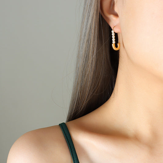 Pearl Pin Earrings