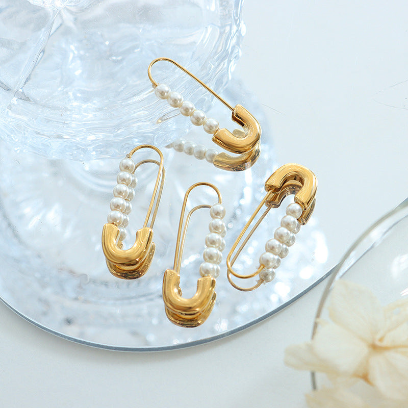 Pearl Pin Earrings