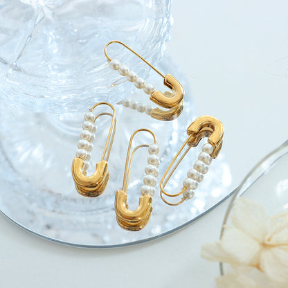 Pearl Pin Earrings