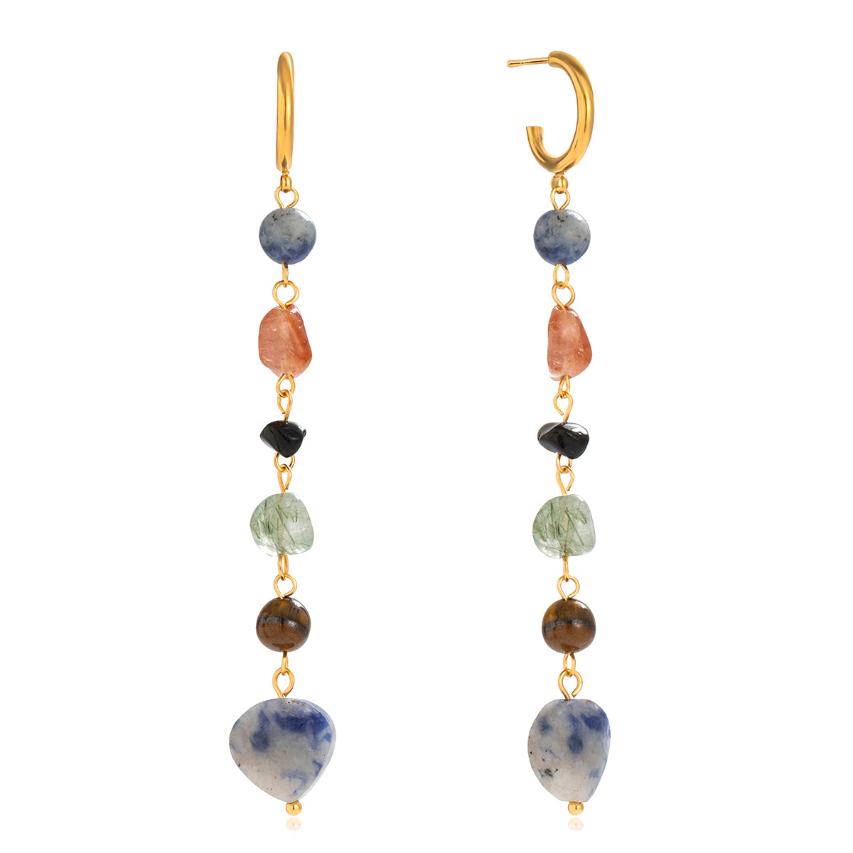 Gemstone Drop Earrings