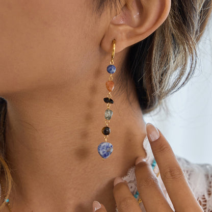 Gemstone Drop Earrings