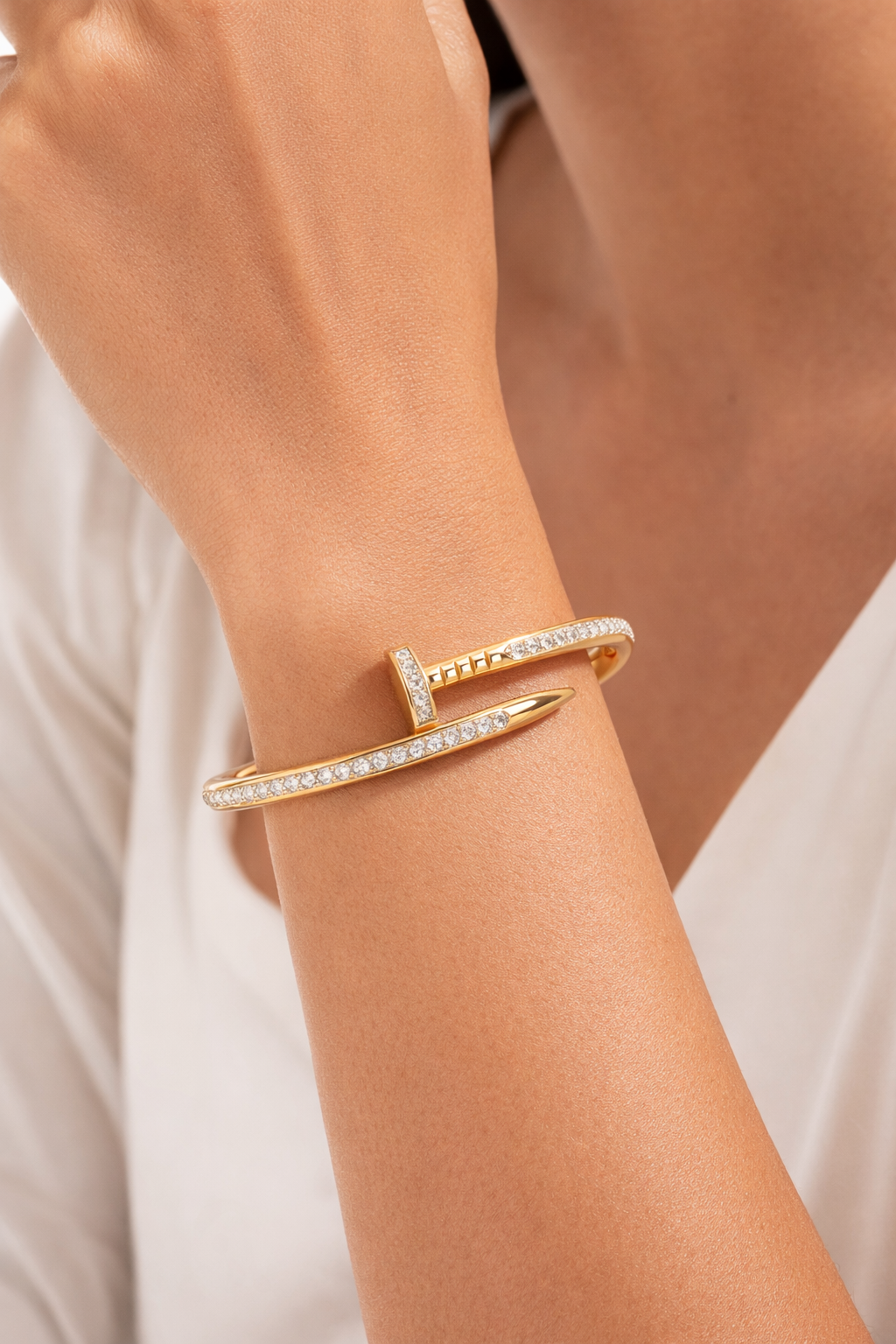 Gold Nail Luxe Bangle
