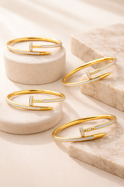 Gold Nail Luxe Bangle
