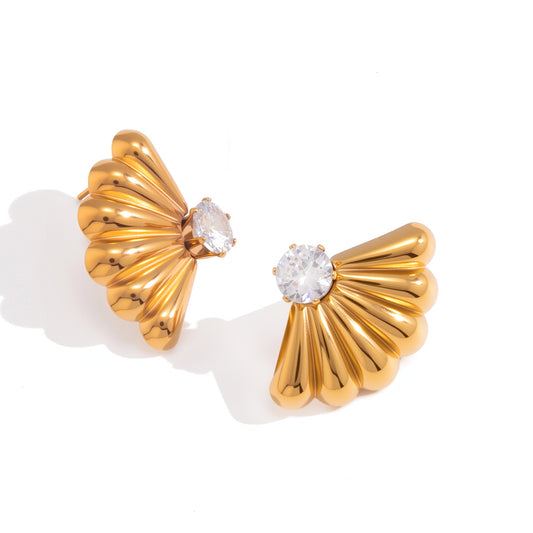 Fan Stud Earrings