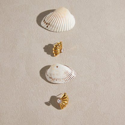 Fan Stud Earrings