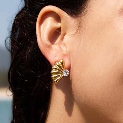 Fan Stud Earrings