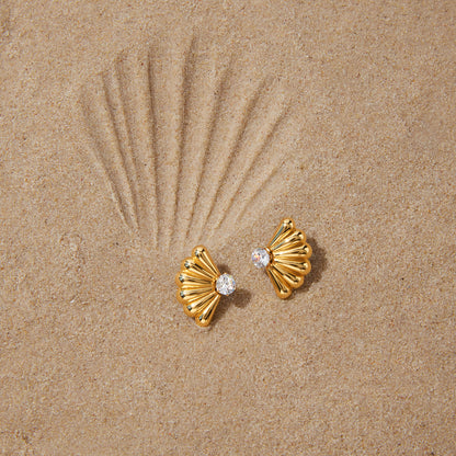 Fan Stud Earrings