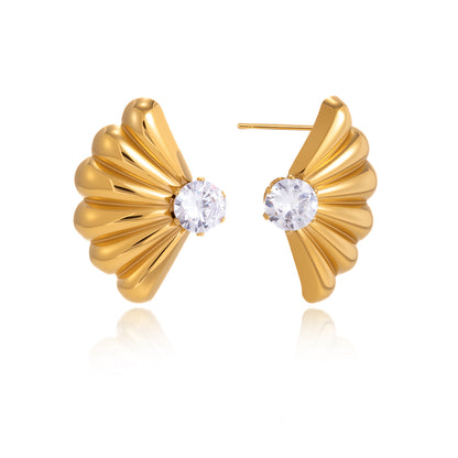 Fan Stud Earrings
