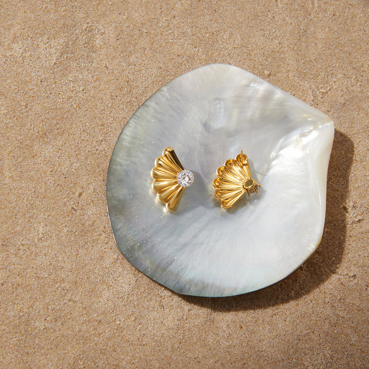 Fan Stud Earrings