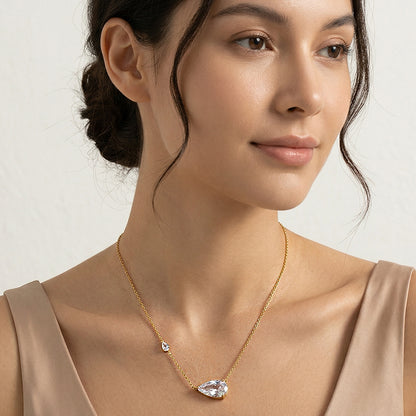 Crystal Teardrop Necklace