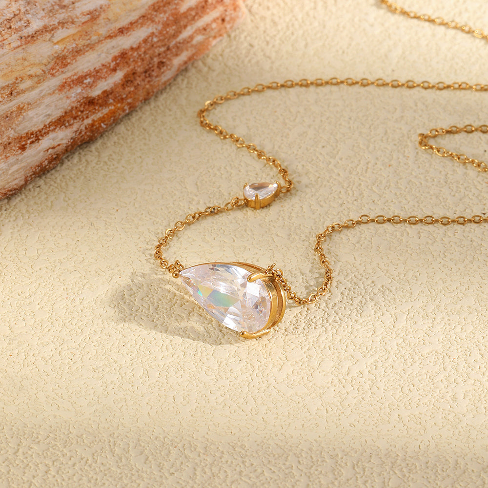 Crystal Teardrop Necklace