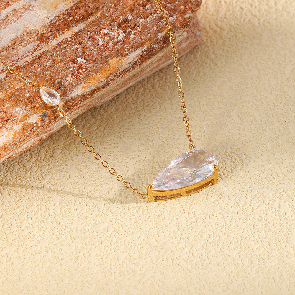 Crystal Teardrop Necklace