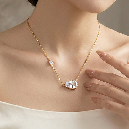 Crystal Teardrop Necklace