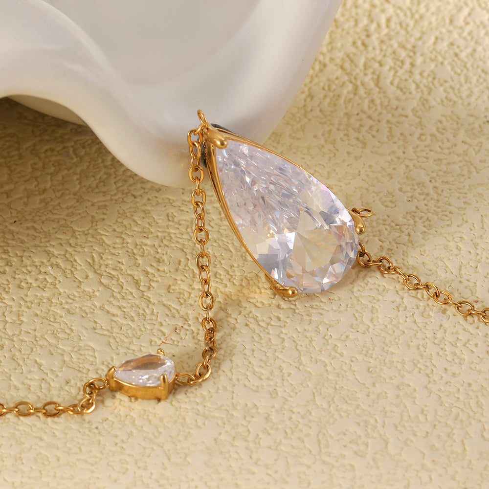 Crystal Teardrop Necklace