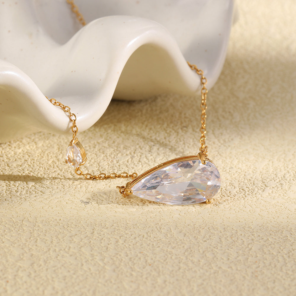 Crystal Teardrop Necklace