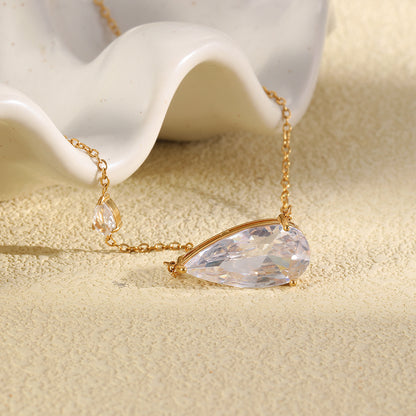 Crystal Teardrop Necklace