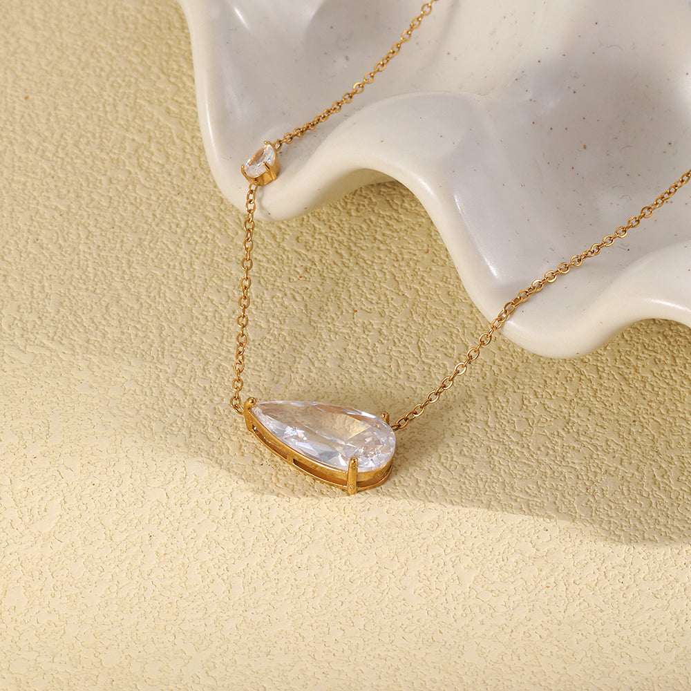 Crystal Teardrop Necklace