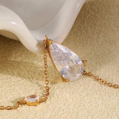 Crystal Teardrop Necklace