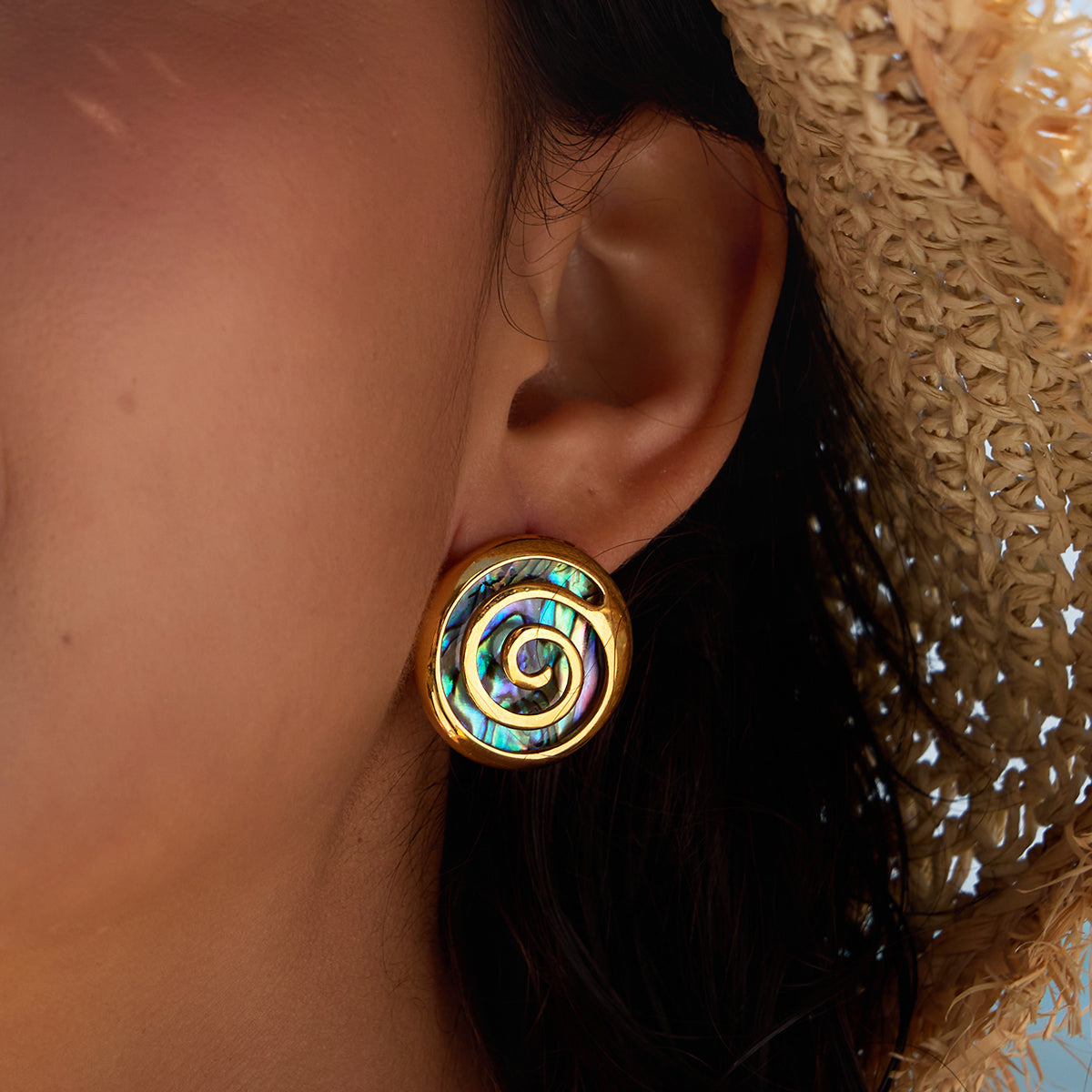 Ocean Spiral Earrings