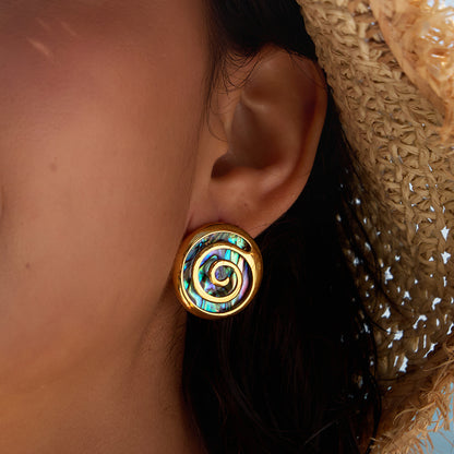 Ocean Spiral Earrings