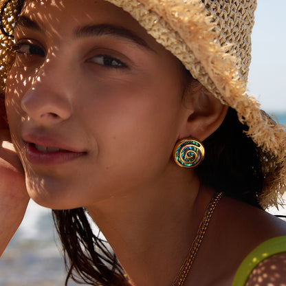 Ocean Spiral Earrings