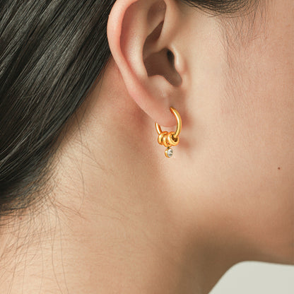 Knot Hoop Earrings