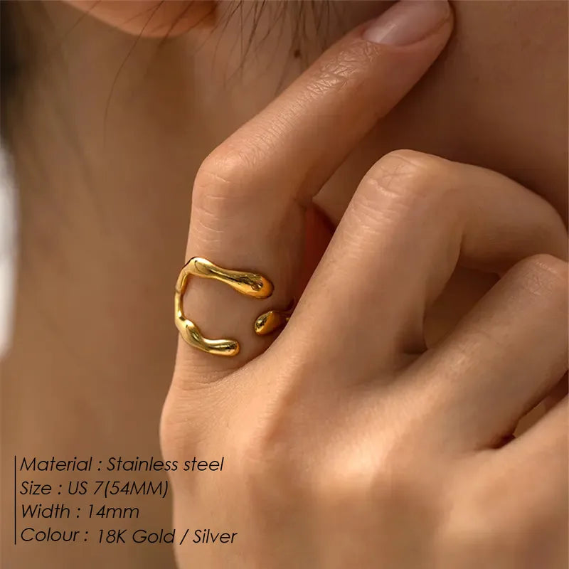 Molten Curve Ring