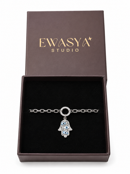 Silver Evil Eye  Bracelet