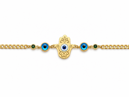 Hamsa Protection Rakhi– 18K Gold Plated