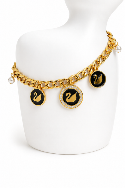 Gold Noir Charm Bracelet