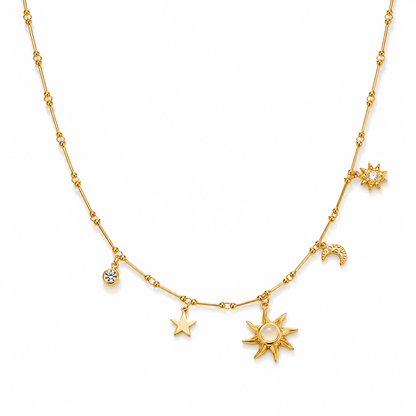 Gold Celestial Charm Necklace