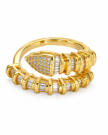 Gold Ripple Ring