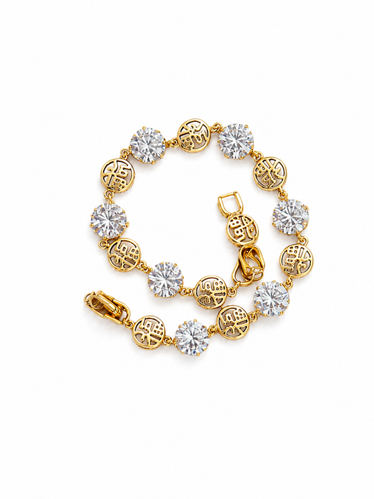 Gold plated Fortune Crystal Bracelet