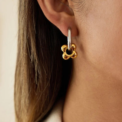 Dual Tone Link Earrings