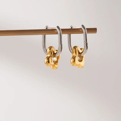 Dual Tone Link Earrings
