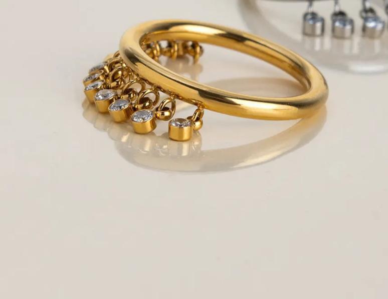 Gold The Dangle Ring For Women