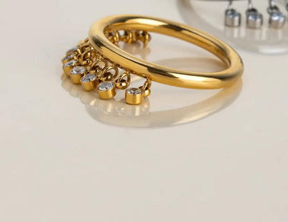 Gold The Dangle Ring For Women