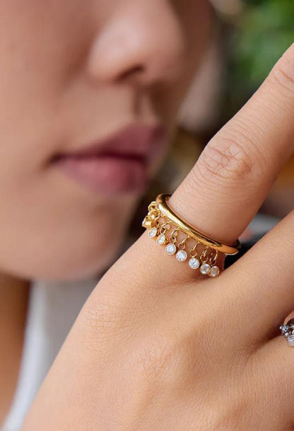Gold The Dangle Ring For Women