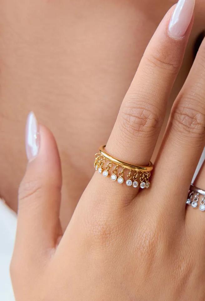 Gold The Dangle Ring For Women
