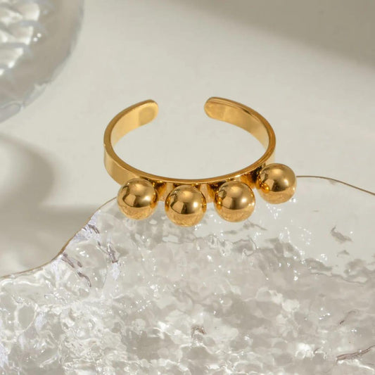 Golden bead Ring