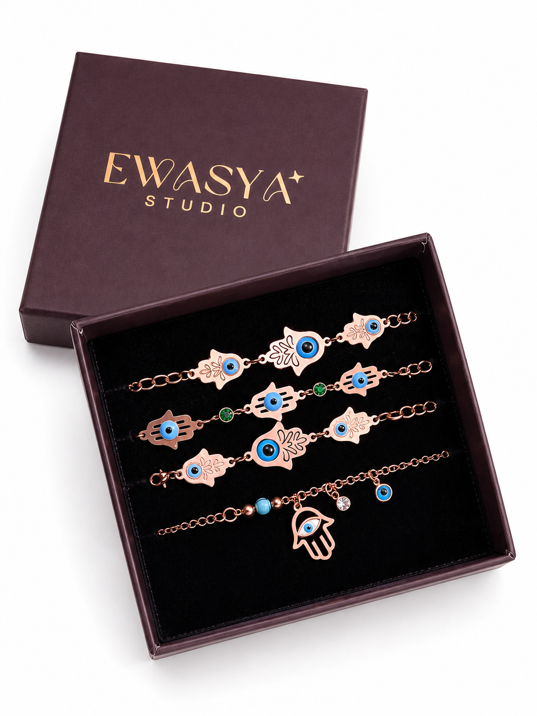 Rose Gold 4 Rakhi combo