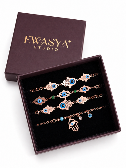 Rose Gold 4 Rakhi combo